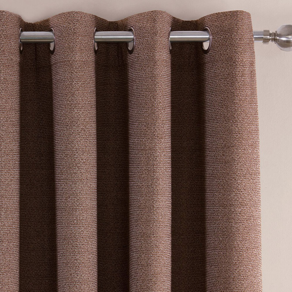Crofton Eyelet Curtain - Chocolate / 229cm Image 4