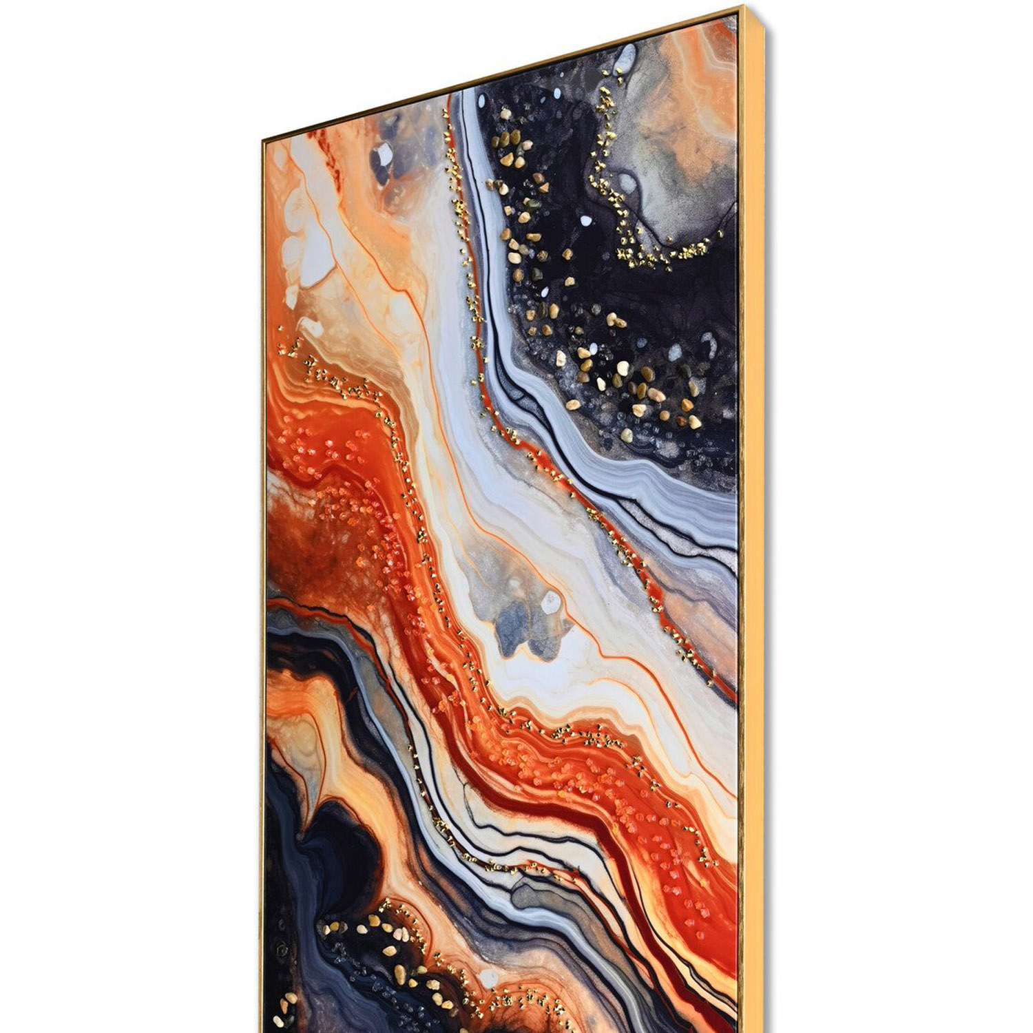 Orange and Blue Crush Framed Art - Orange Image 5