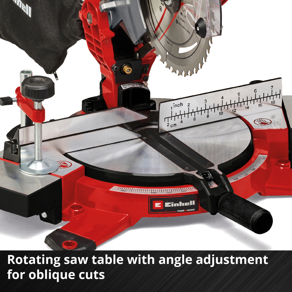 Einhell Power X-Change TE-MS 18/210 Li-Solo Cordless Mitre Saw 210mm Image 6