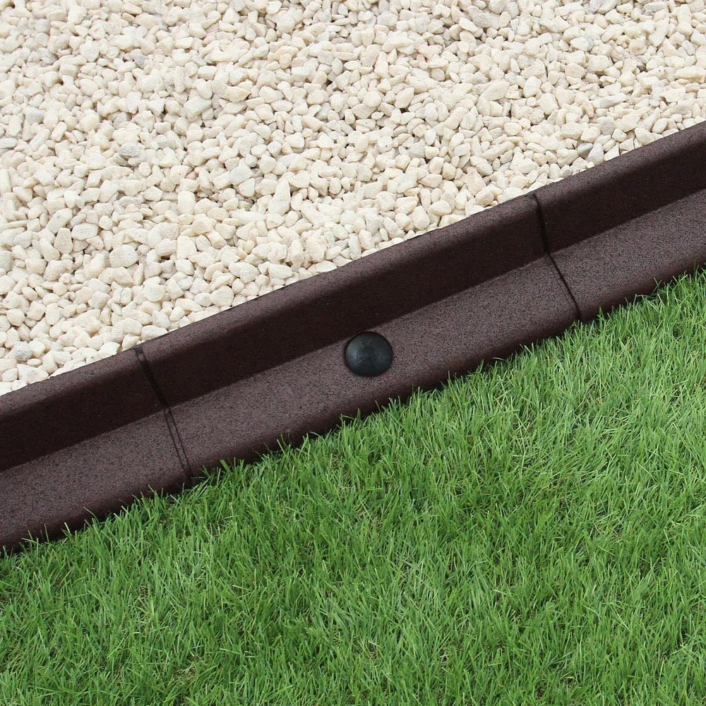 MonsterShop Brown 4ft 8 Pack Flexible Lawn Edging Image 4