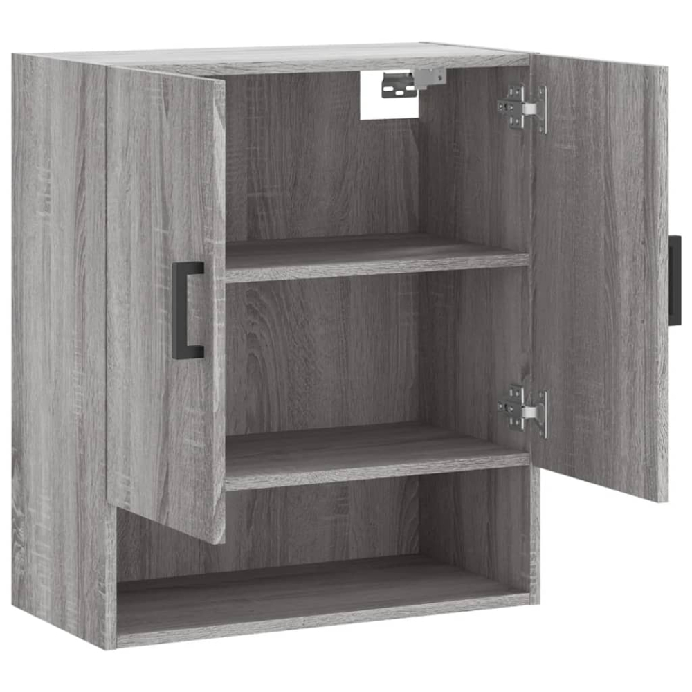 vidaXL 2 Door Single Shelf Grey Sonoma Wall Cabinet Image 6