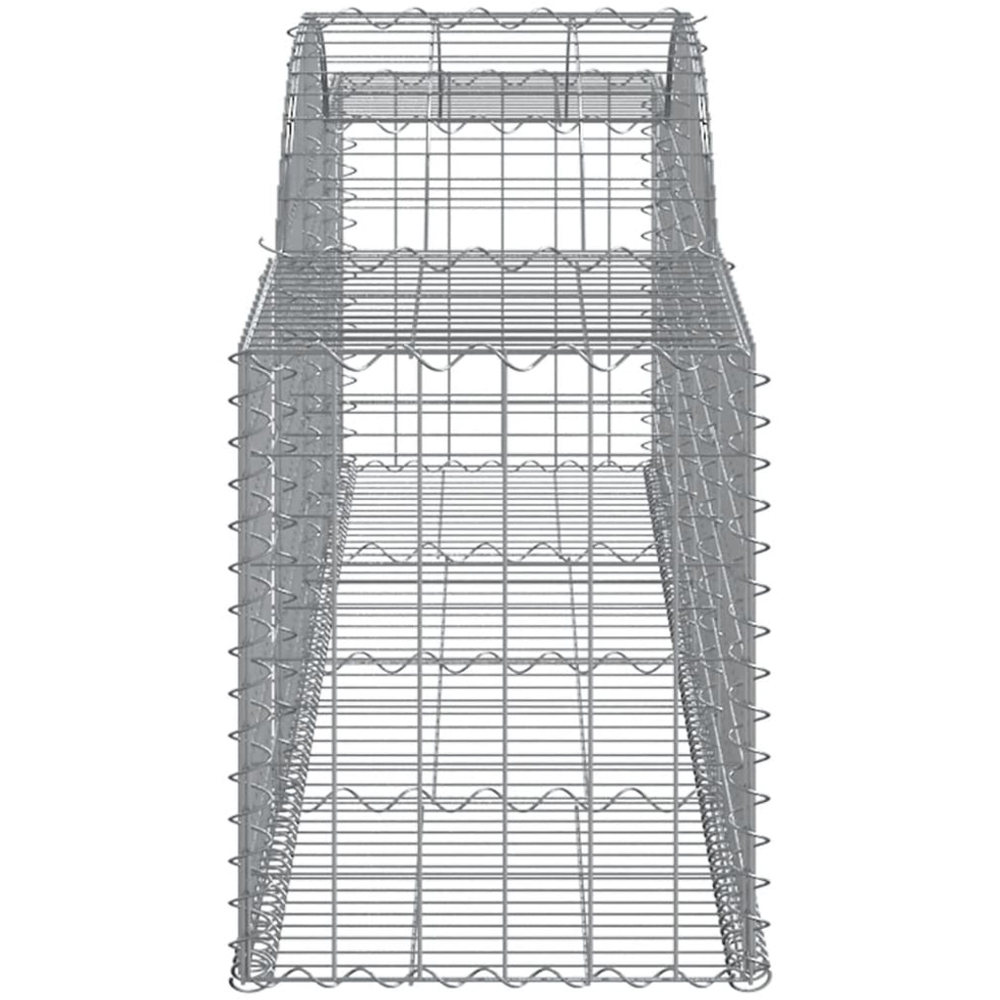 vidaXL Silver Galvanised Iron Arched Gabion Basket 300 x 50 x 60/80cm 15 Pack Image 3
