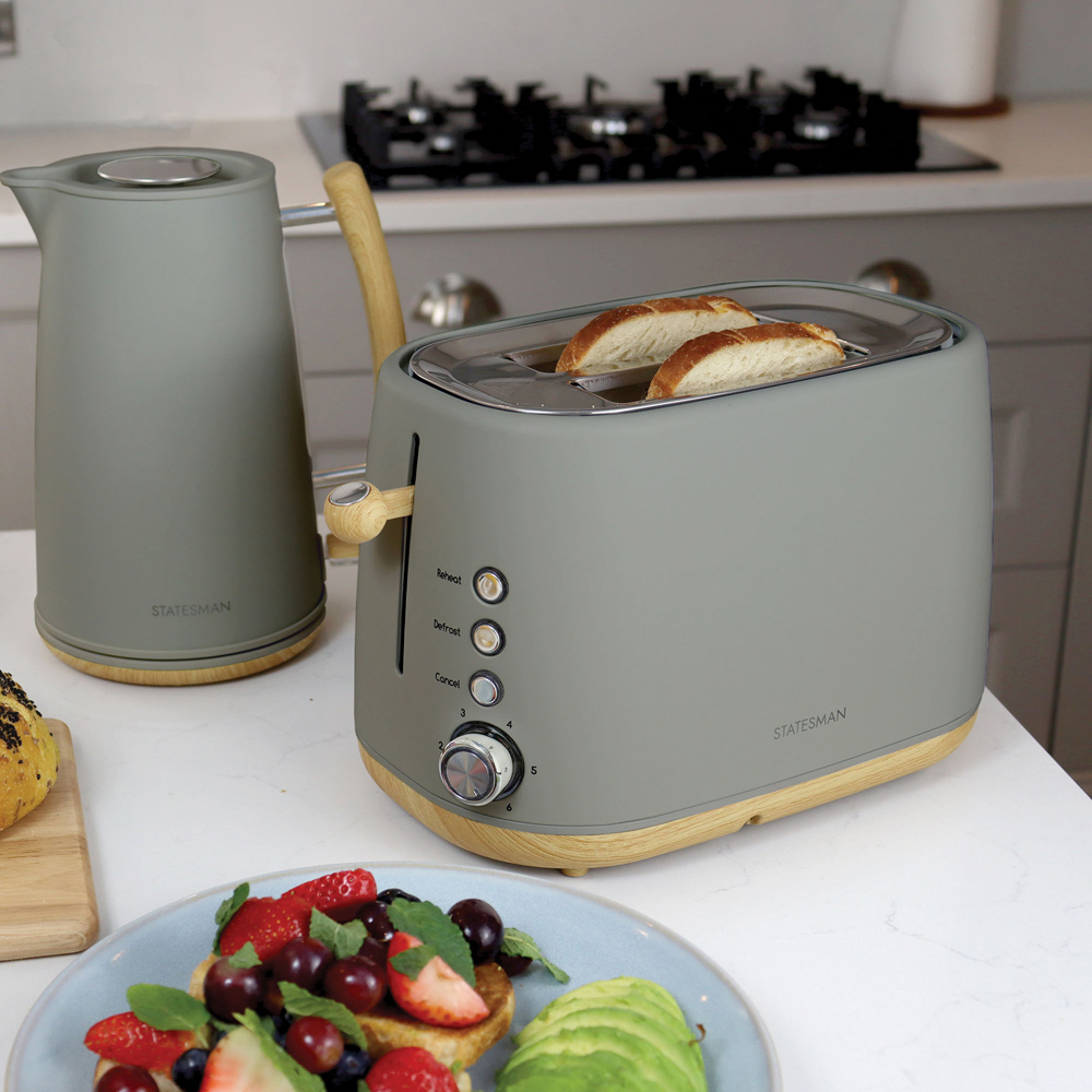Statesman SKT05090GR Green Scandi Design 2 Slice Toaster 900W Image 7