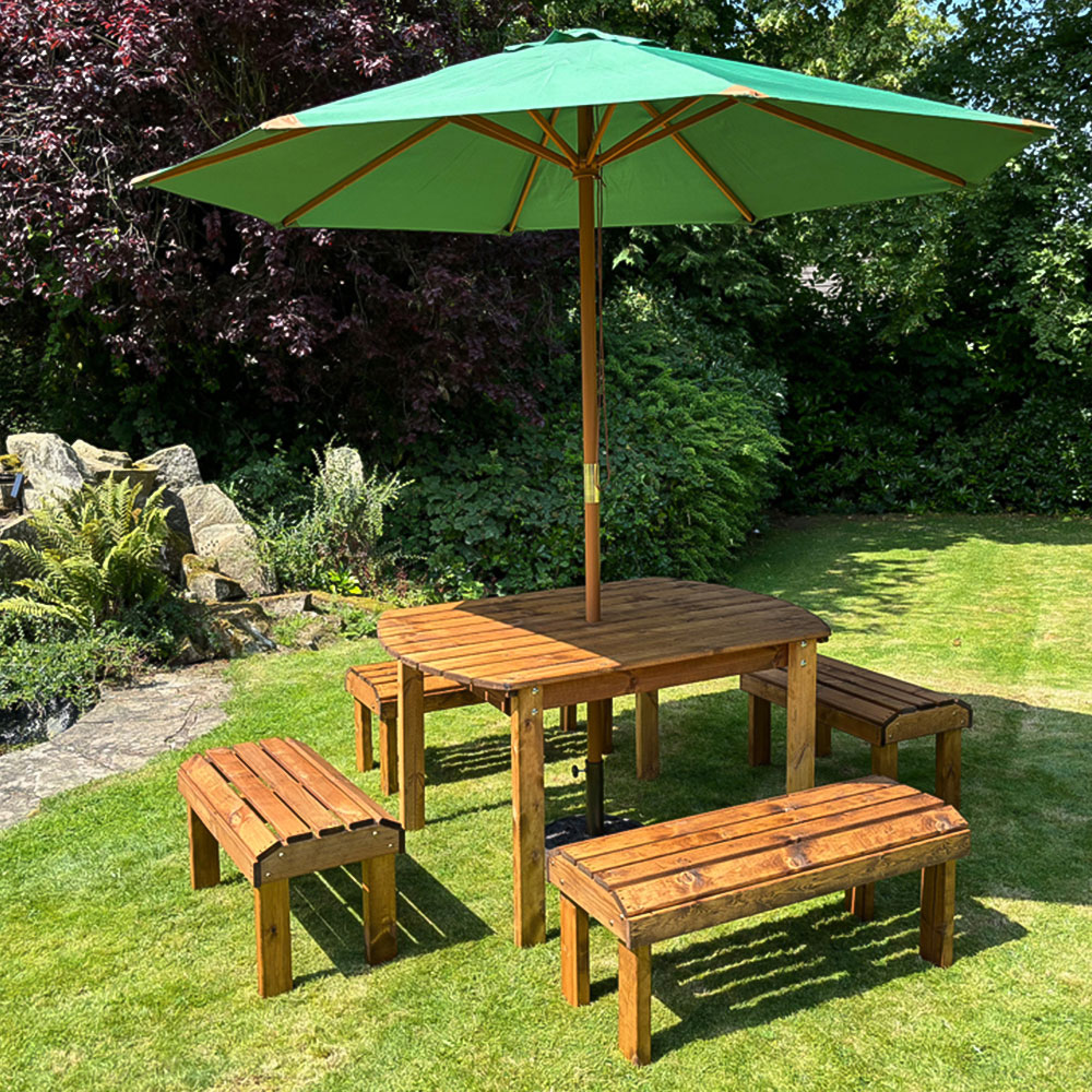 Charles Taylor Knights 6 Seater Garden Dining Bench Set Image 8