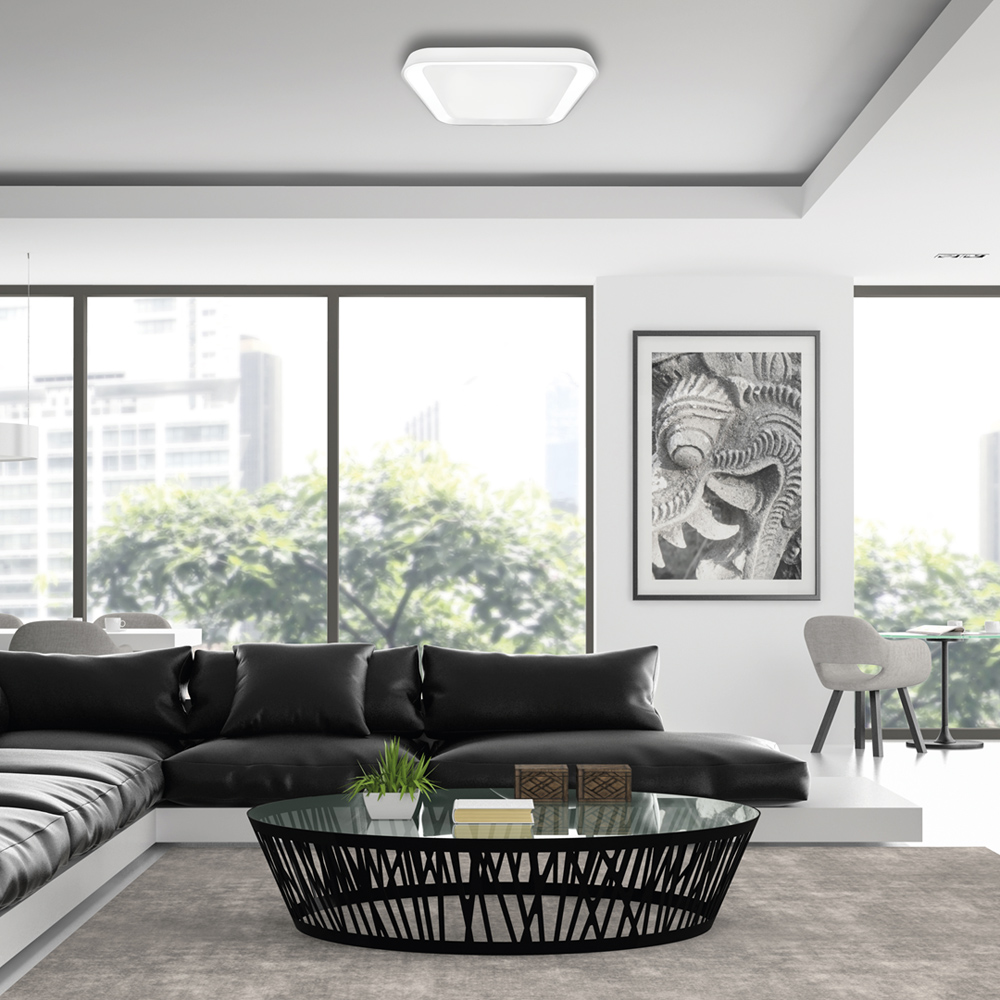 Milagro Quadro White Ceiling Lamp 230V Image 2