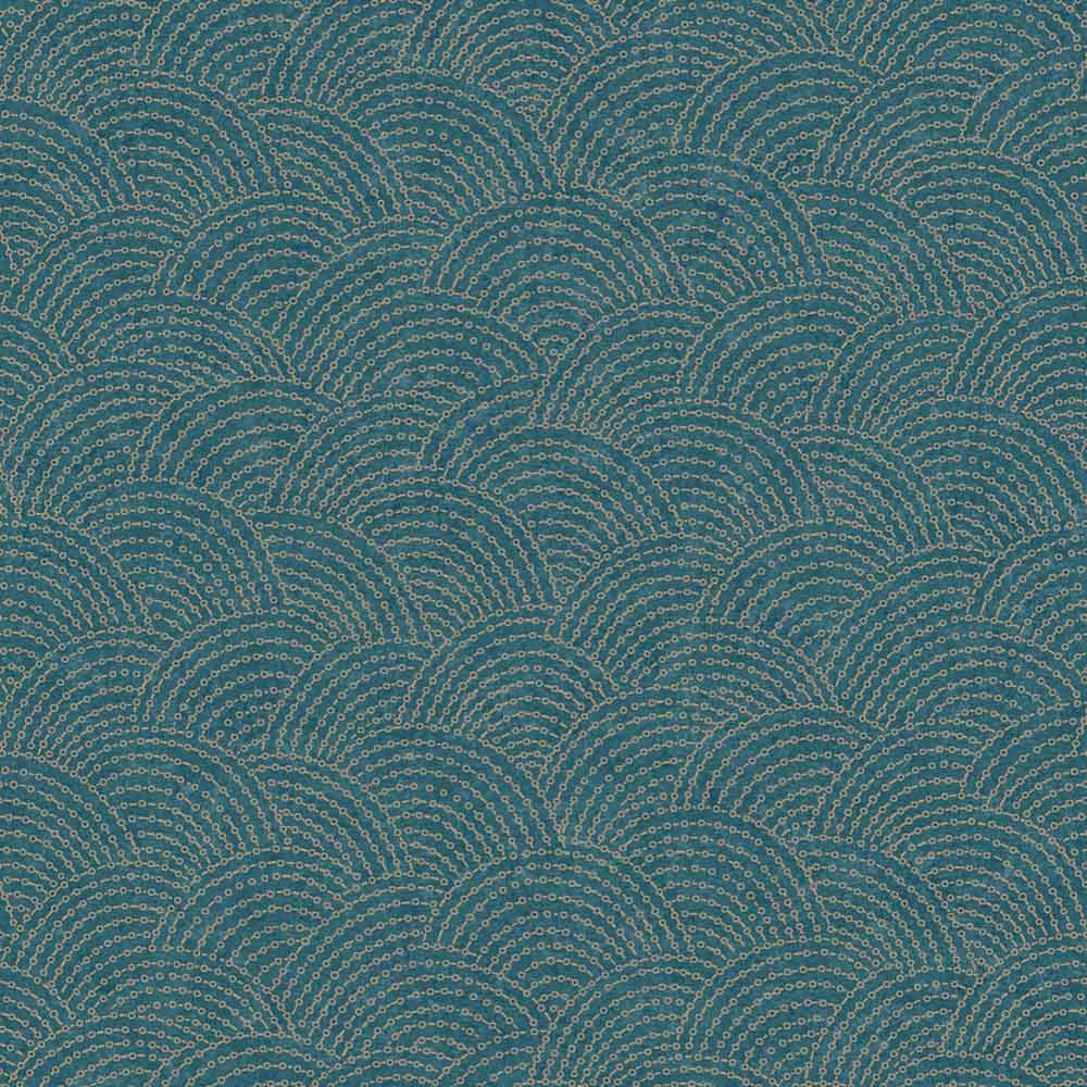 Grandeco Boutique Shell Texture Embossed Navy Blue Wallpaper Image 1