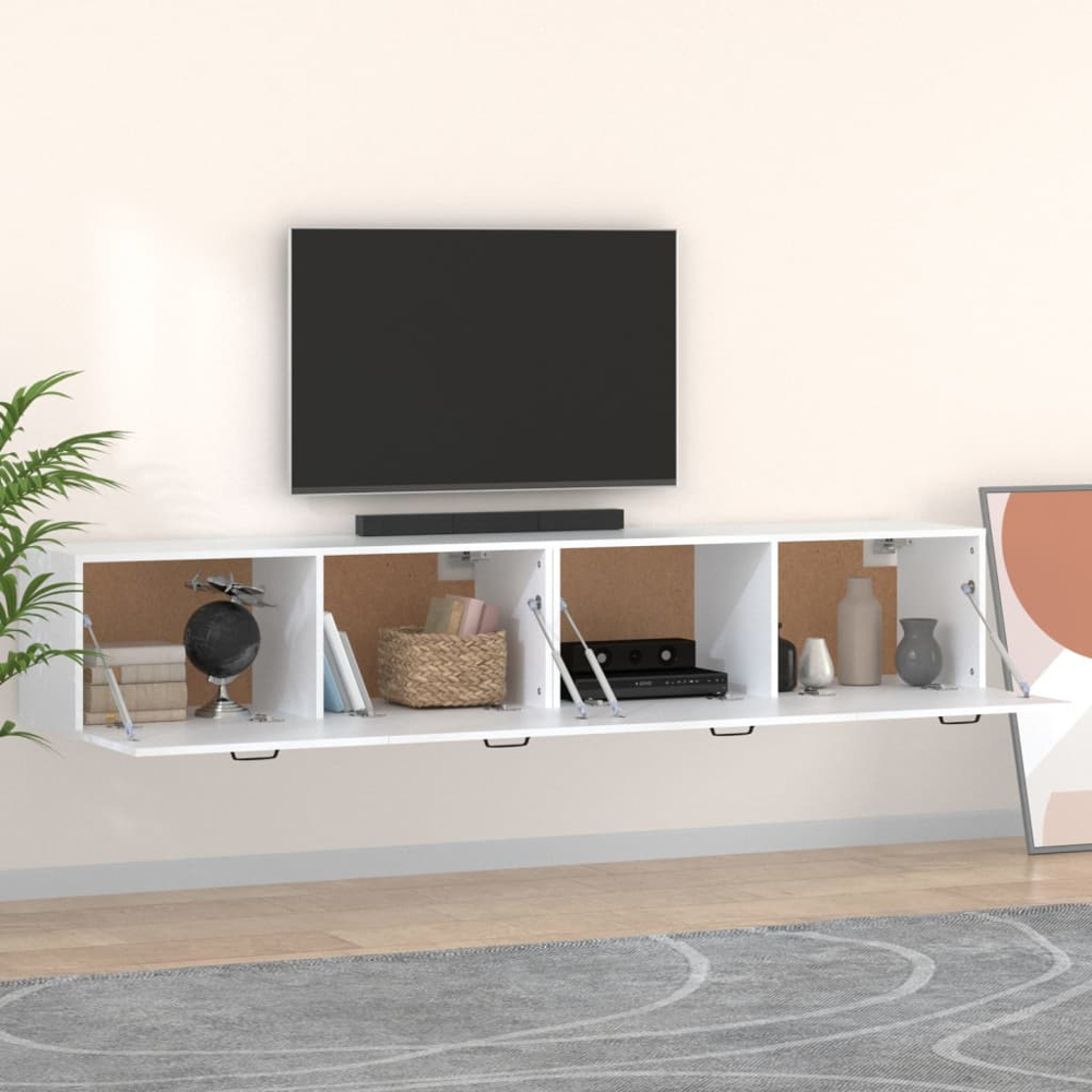 vidaXL 2 Door White Wall Cabinet Set of 2 Image 5