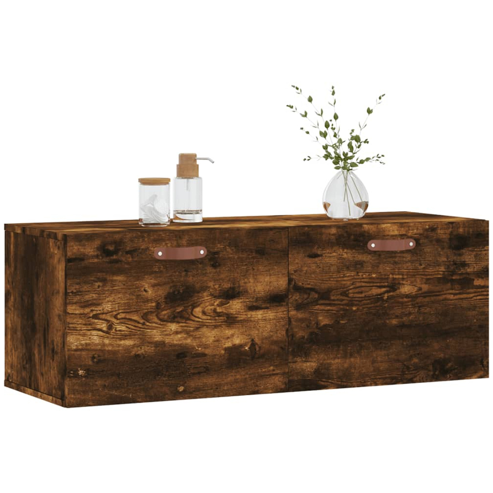 vidaXL 2 Door Smoked Oak Wall Cabinet Image 3