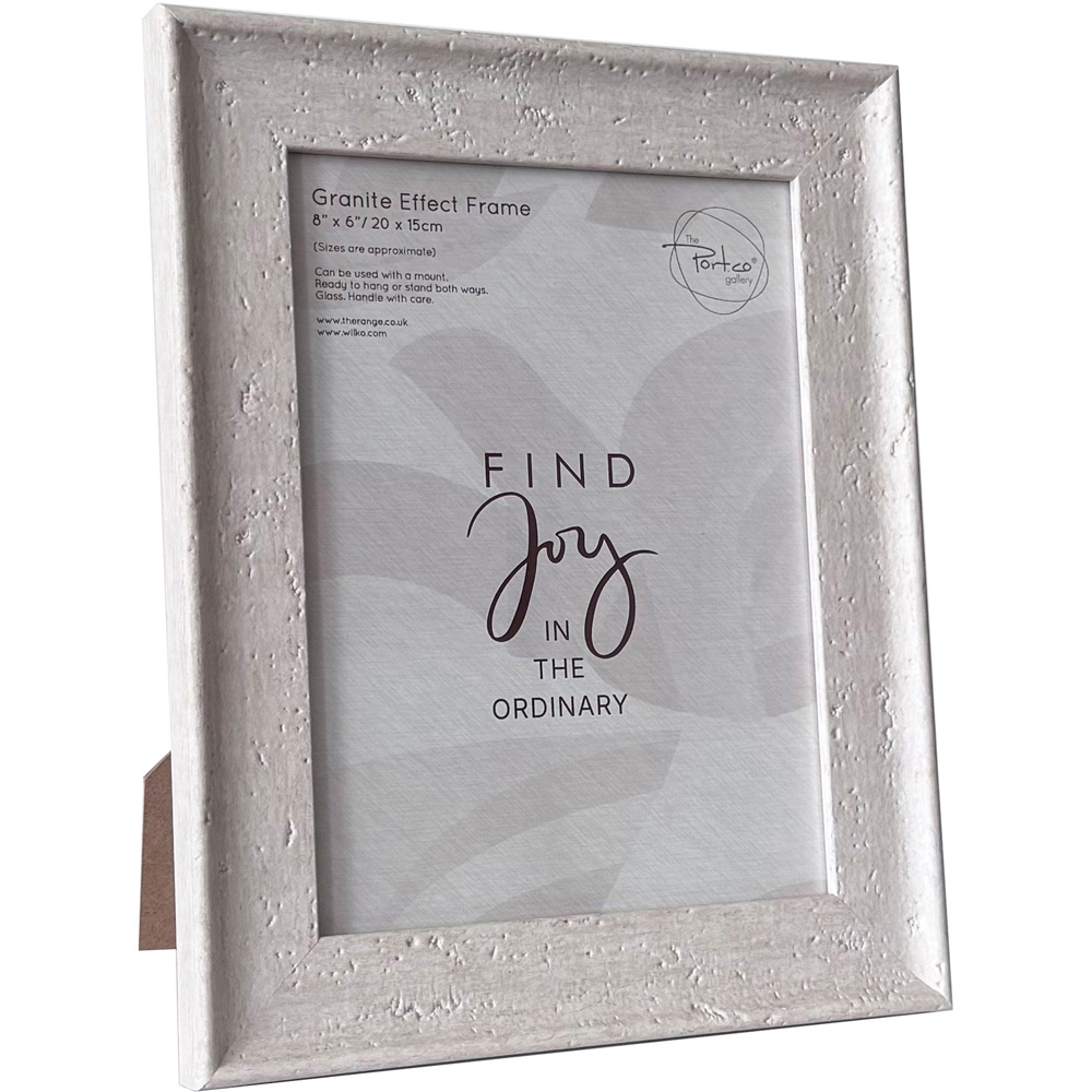Granite Effect Photo Frame Light Grey 6 x 8 inch Image 2