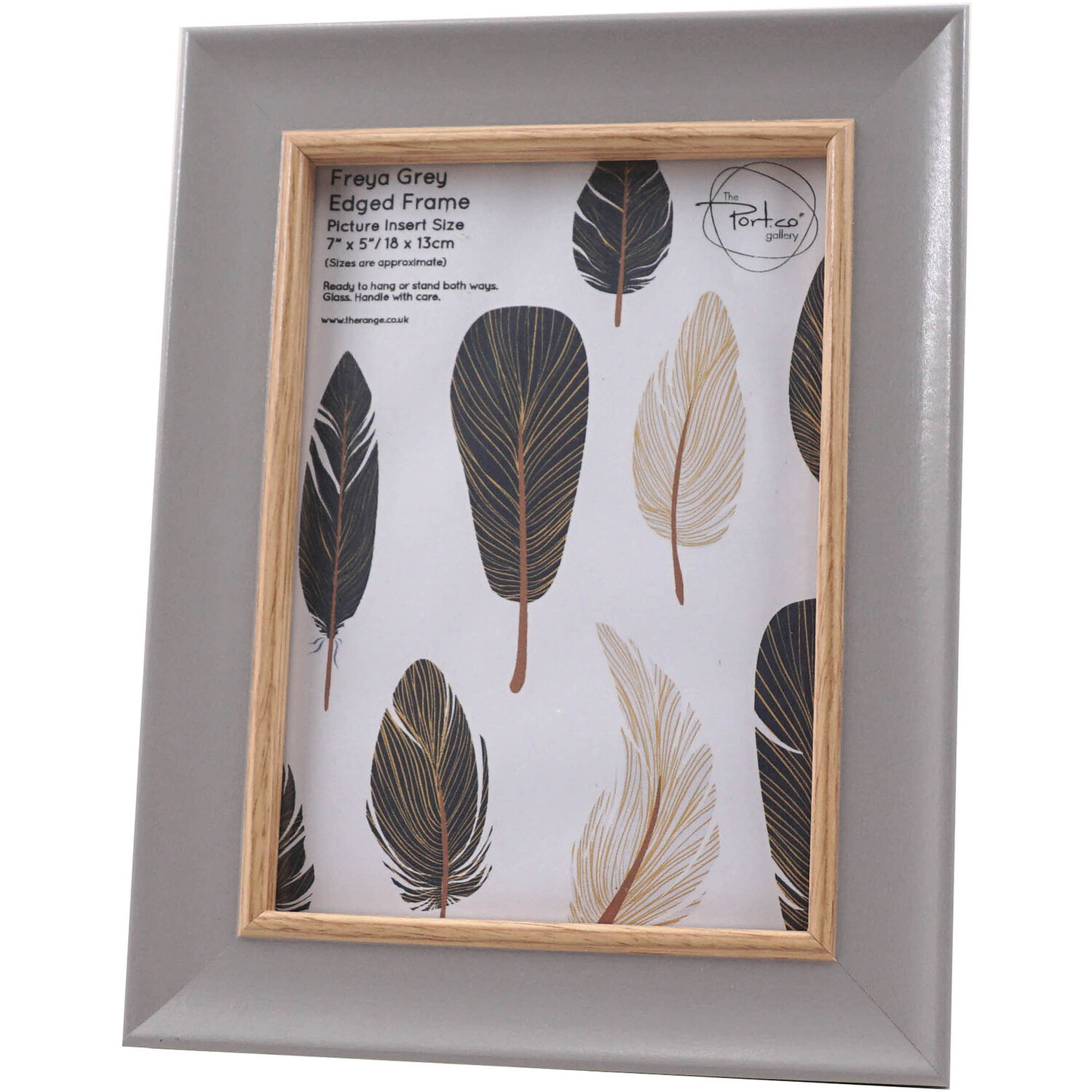 The Port. Co Gallery Freya Grey Edged Photo Frame 7 x 5 inch Image 2