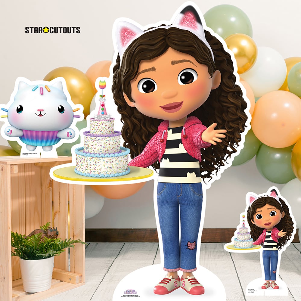 Star Cutouts Gabby with Cake Gabby's Dollhouse Star Mini Cardboard Cutout 3.1ft Image 2