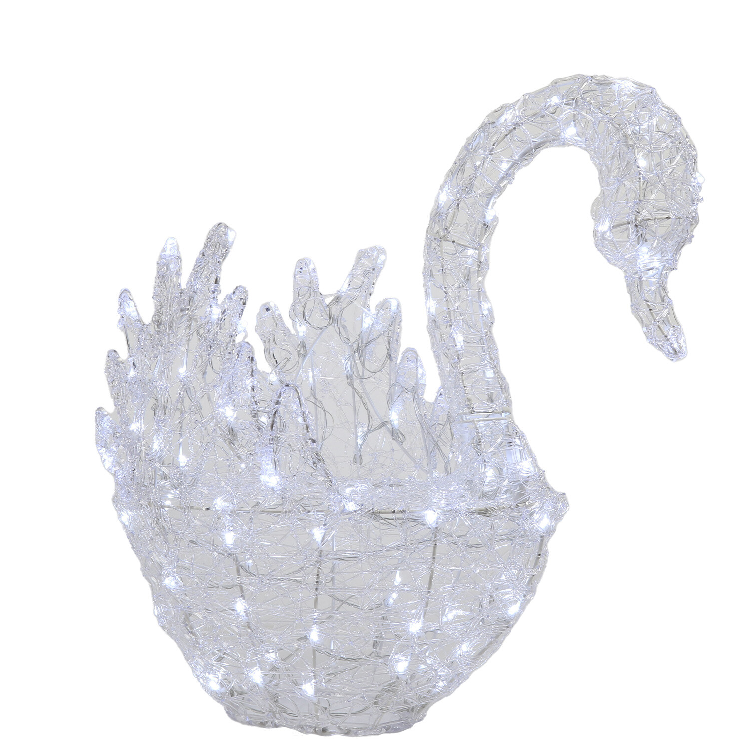 Acrylic White Swan 120 LED Decoration Image 2