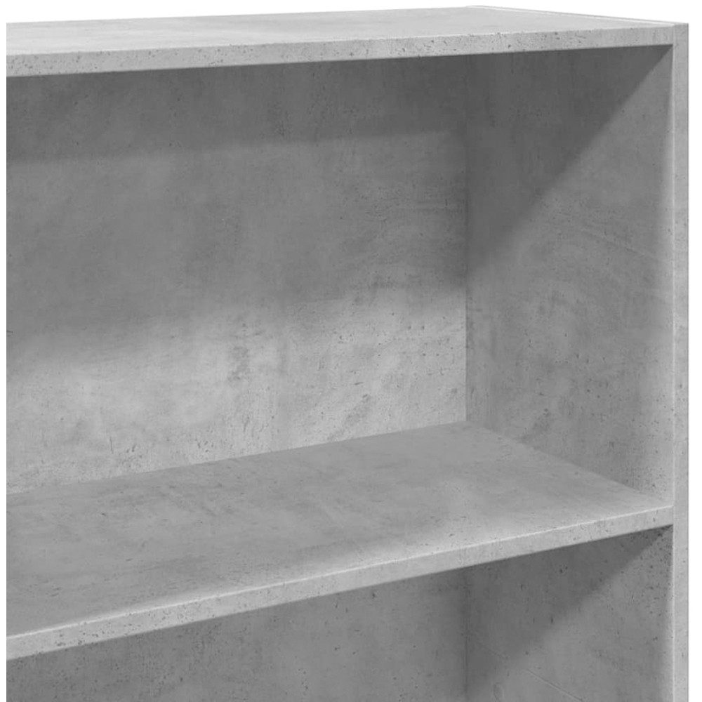 vidaXL 4 Shelf Concrete Grey Bookcase Image 6