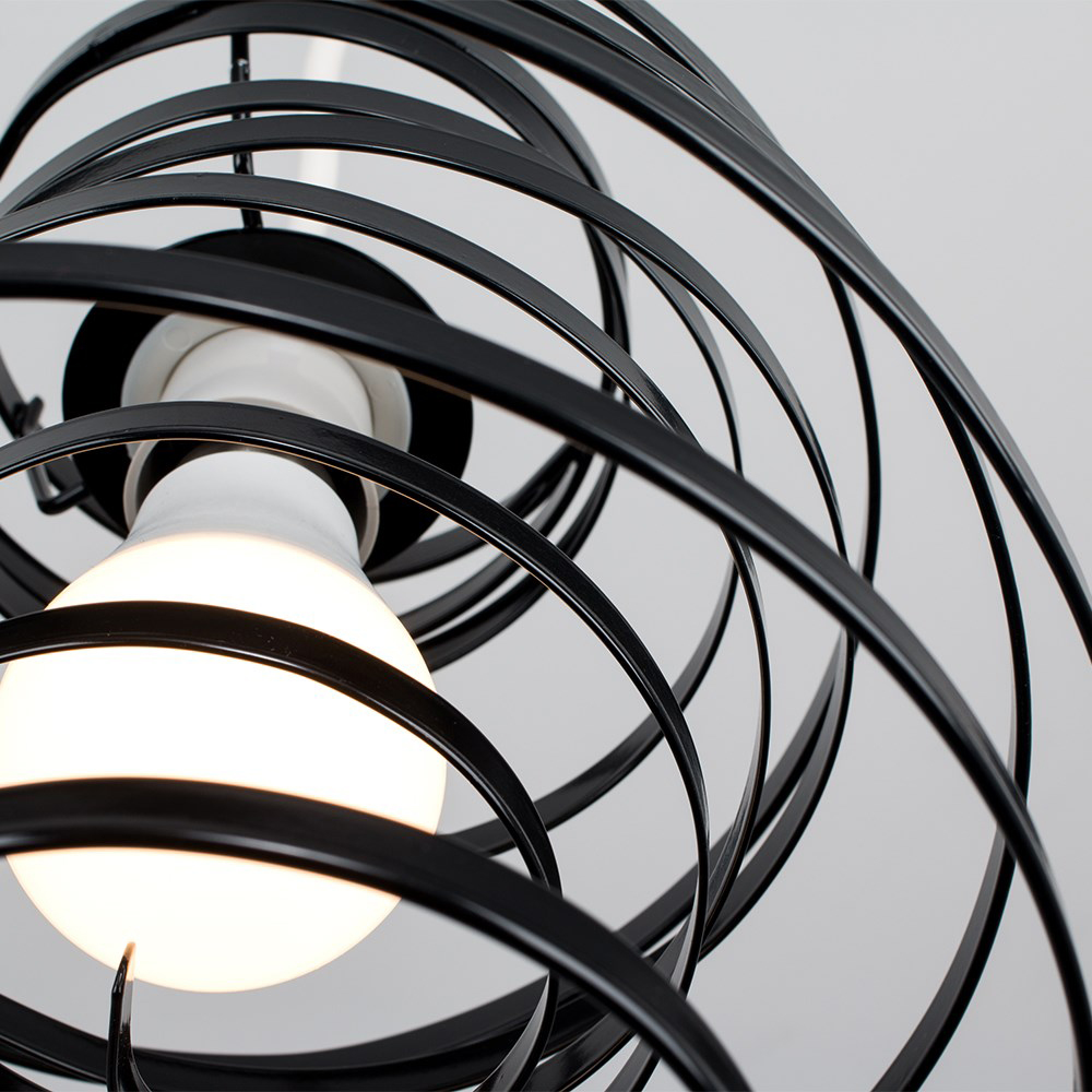 ValueLights Bensson Black Twisted Pendant Shade Image 6