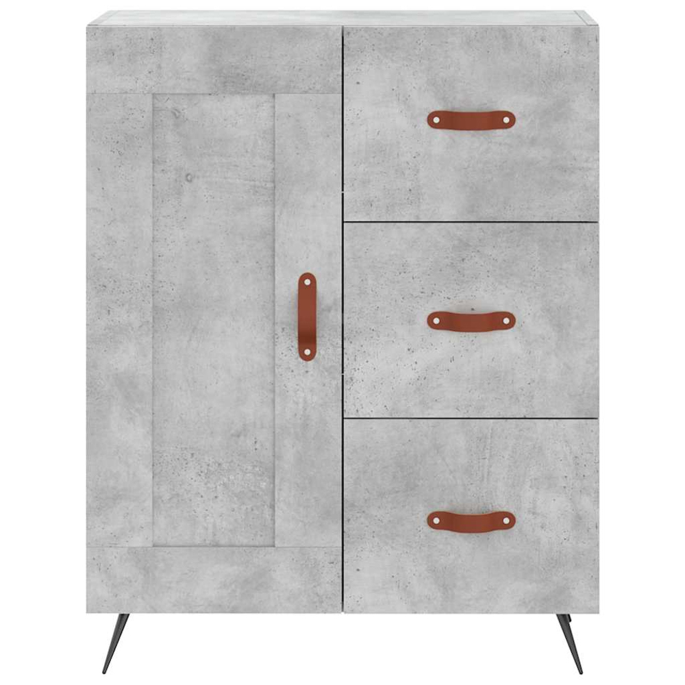 vidaXL 4 Glass Door Grey Highboard Image 8