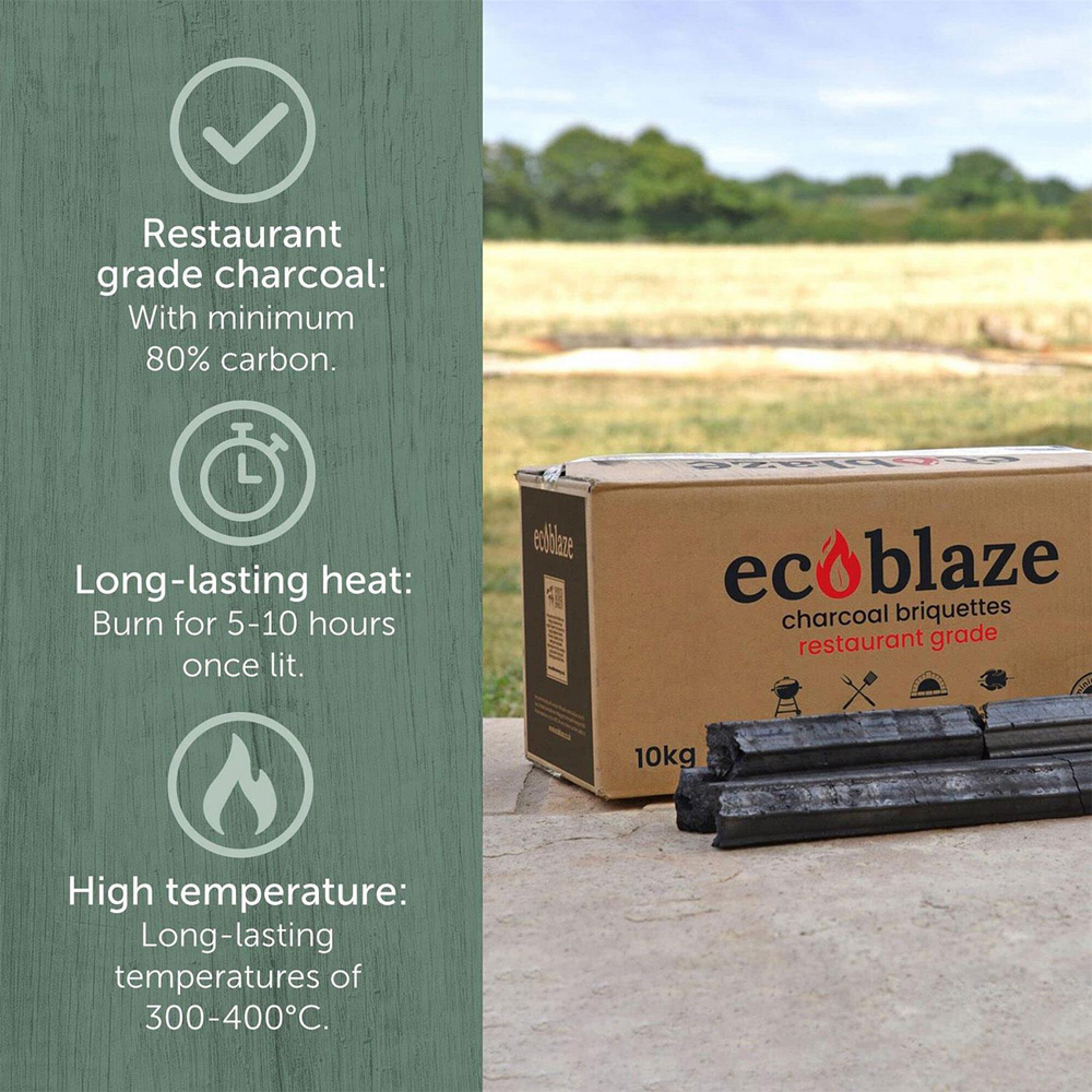 Ecoblaze Restaurant Grade Briquettes Charcoal 20 Kg Image 2