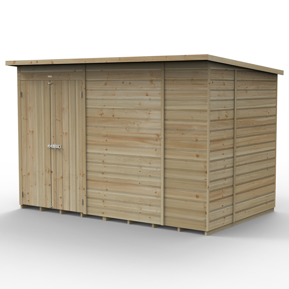Forest Garden 10 x 6ft Beckwood Double Door Pent Shed Image 3