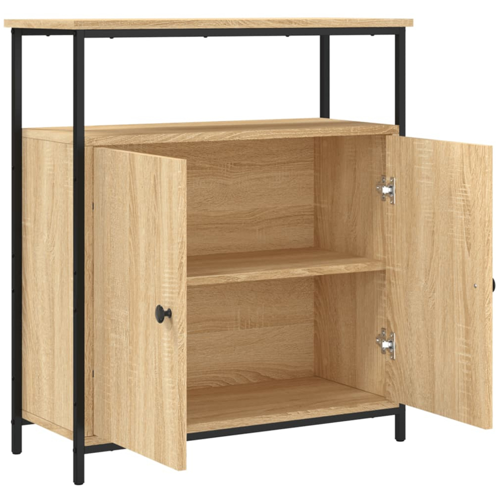 vidaXL 2 Door Single Shelf Sonoma Oak Sideboard Image 5