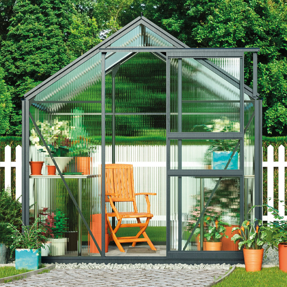 Garden Gear Grey 6.2 x 4.3ft Greenhouse Image 4