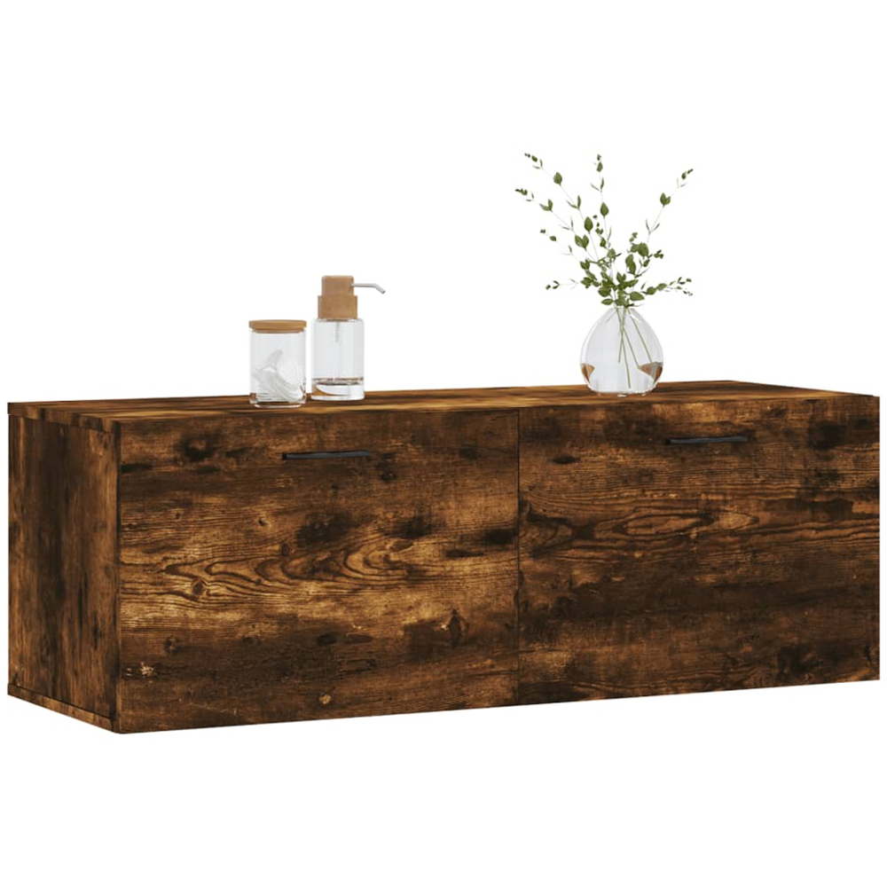 vidaXL 2 Door Smoked Oak Wall Cabinet Image 3