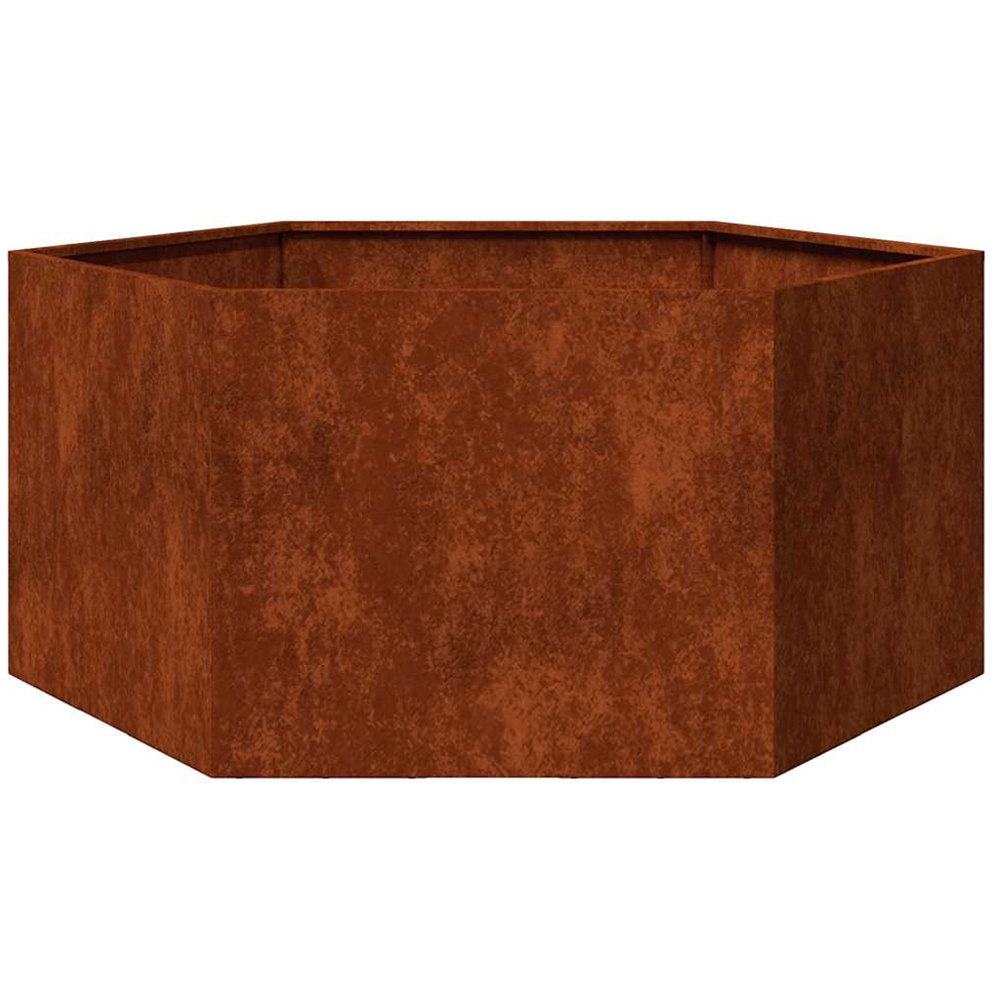 vidaXL Brown Corten Steel Garden Planter 45 x 90 x 90cm Image 1