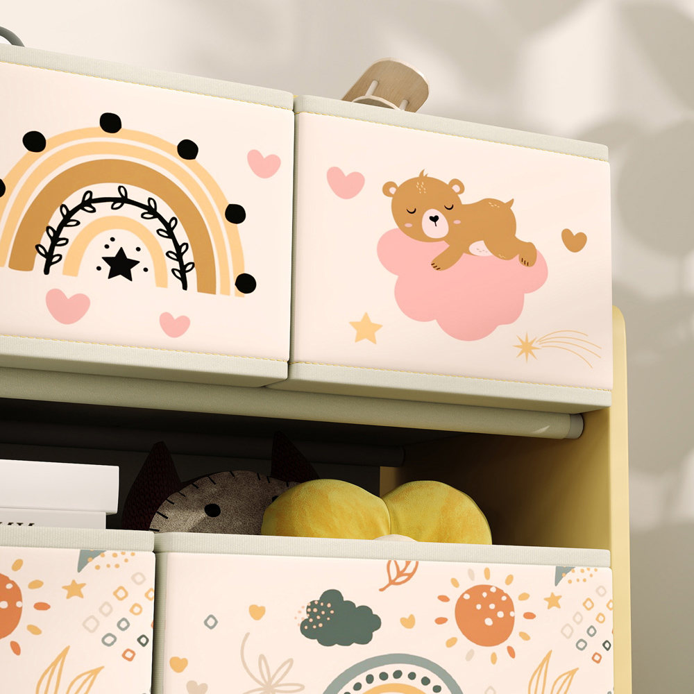 AIYAPLAY 3 Tier Yellow Toy Organiser Shelf Image 4