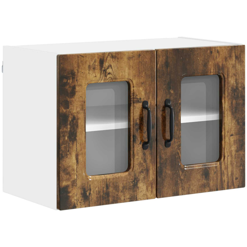 vidaXL Kalmar 2 Door Smoked Oak Wall Kitchen Cabinet Image 2