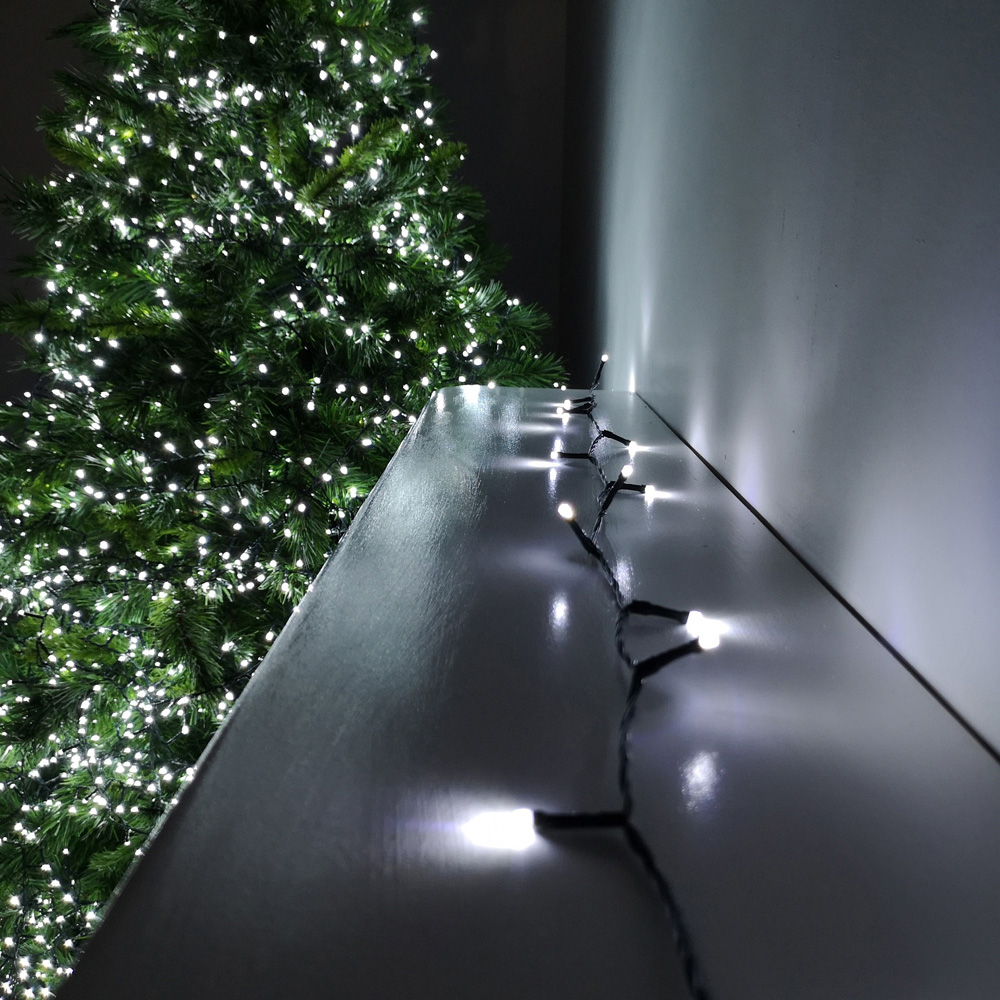 Premier SupaBrights 720 Cool White LED Multi-Function Green Cable String Light 57.5m Image 1
