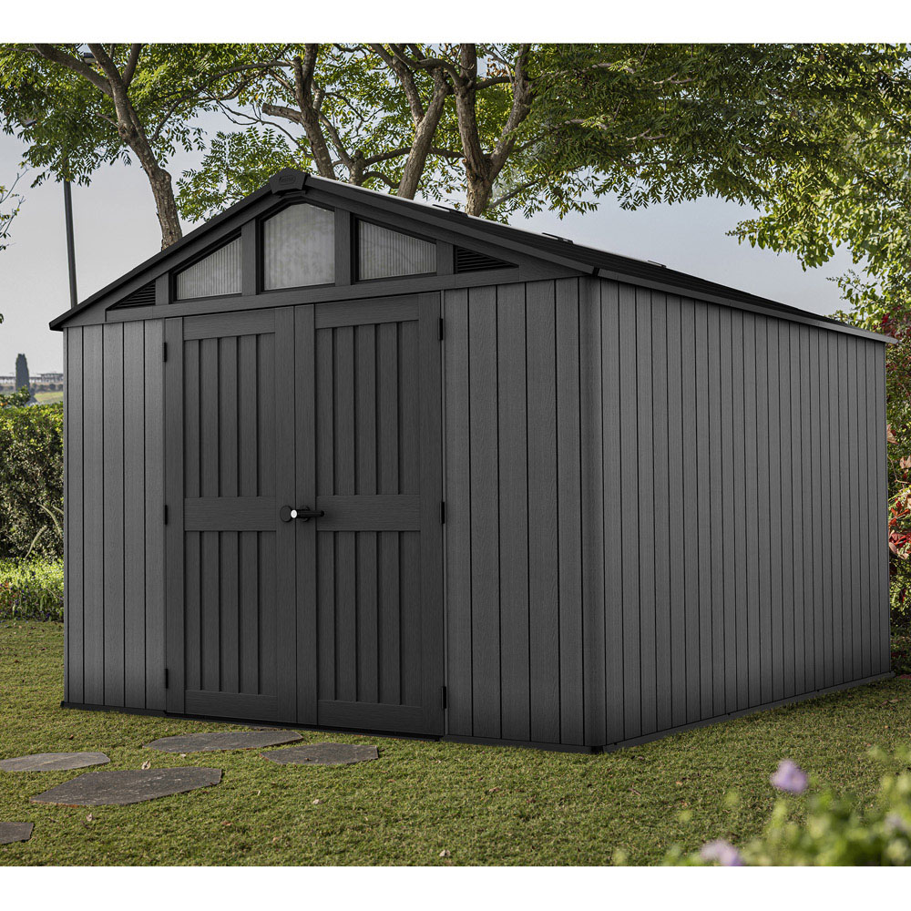 Keter Stronghold 10 x 11.5ft Grey Apex Garden Storage Shed Image 2