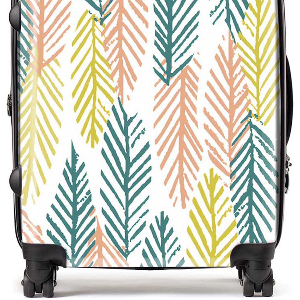 Warren Reed Designer Large Scandinavian Style Foliage Suitcase Image 2