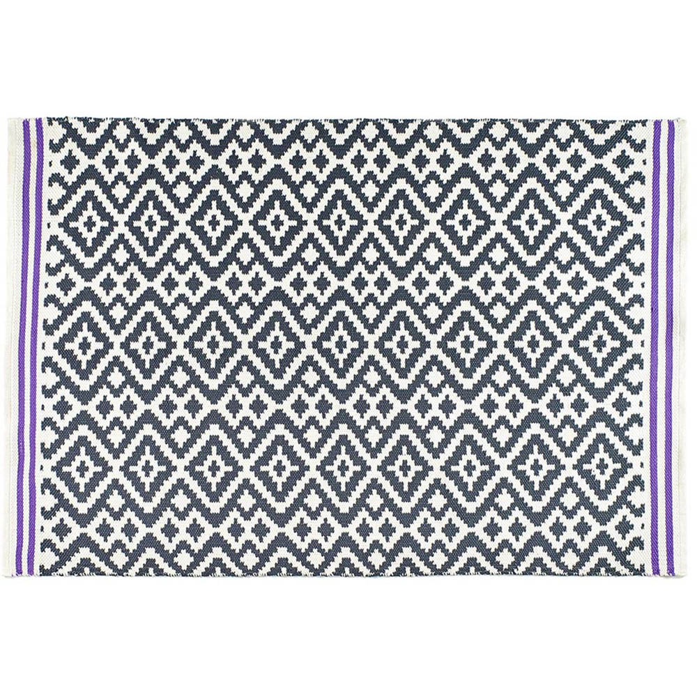 Origins Aztec Grey and Purple Geometric Rug 160 x 230cm Image 1