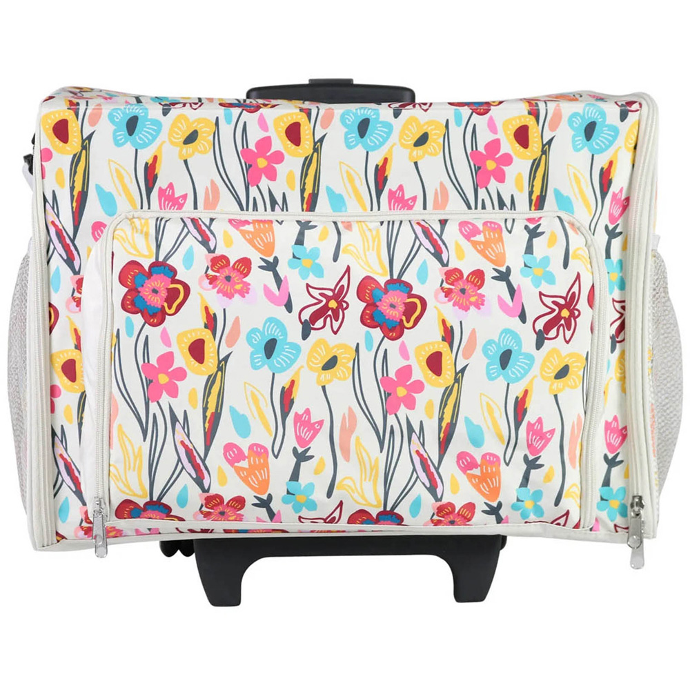 Everything Mary EVM13347-1 Cream Multi Floral Craft Trolley Bag 52 x 25 x 21.6cm Image 2