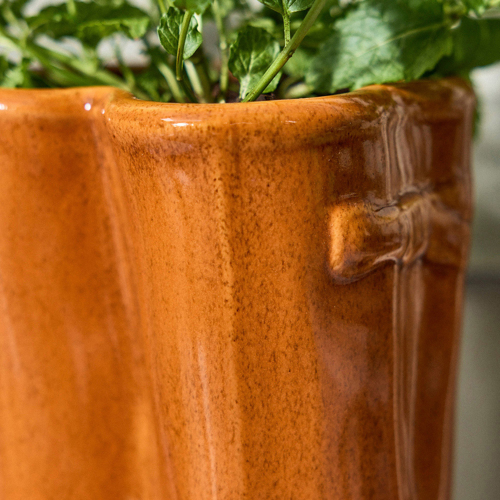 Dibor Orange Double Wellington Planter 29.5cm Image 4