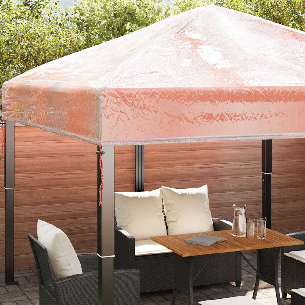 vidaXL 3 x 3m Transparent Double Tier Roof Gazebo Replacement Canopy Image 6