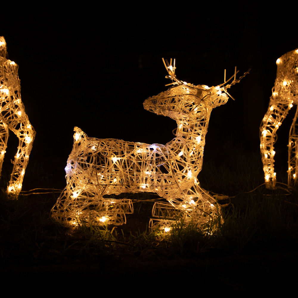 The Christmas Centre 260 LED Pre-Lit Soft Acrylic Light-Up Reindeer 3 Piece Image 3
