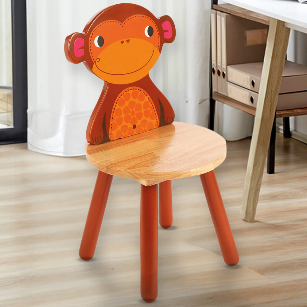Tidlo Kids Wooden Monkey Chair Image 1