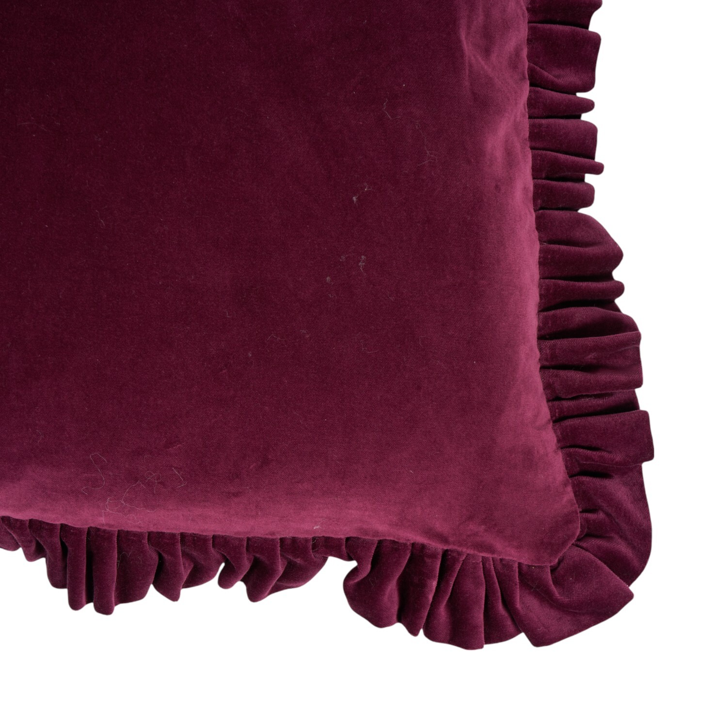 Raphael Ruffle Cushion Burgundy Image 2