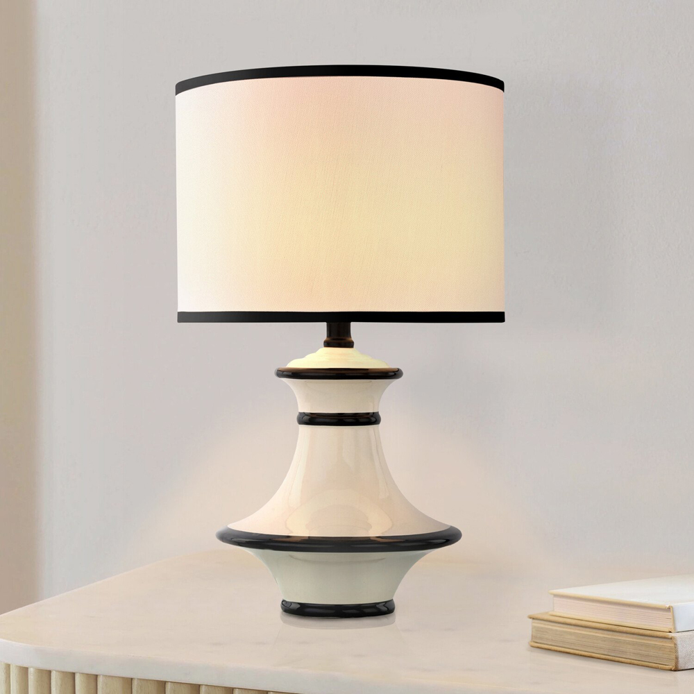 Jayden Ceramic Table Lamp White Image 2