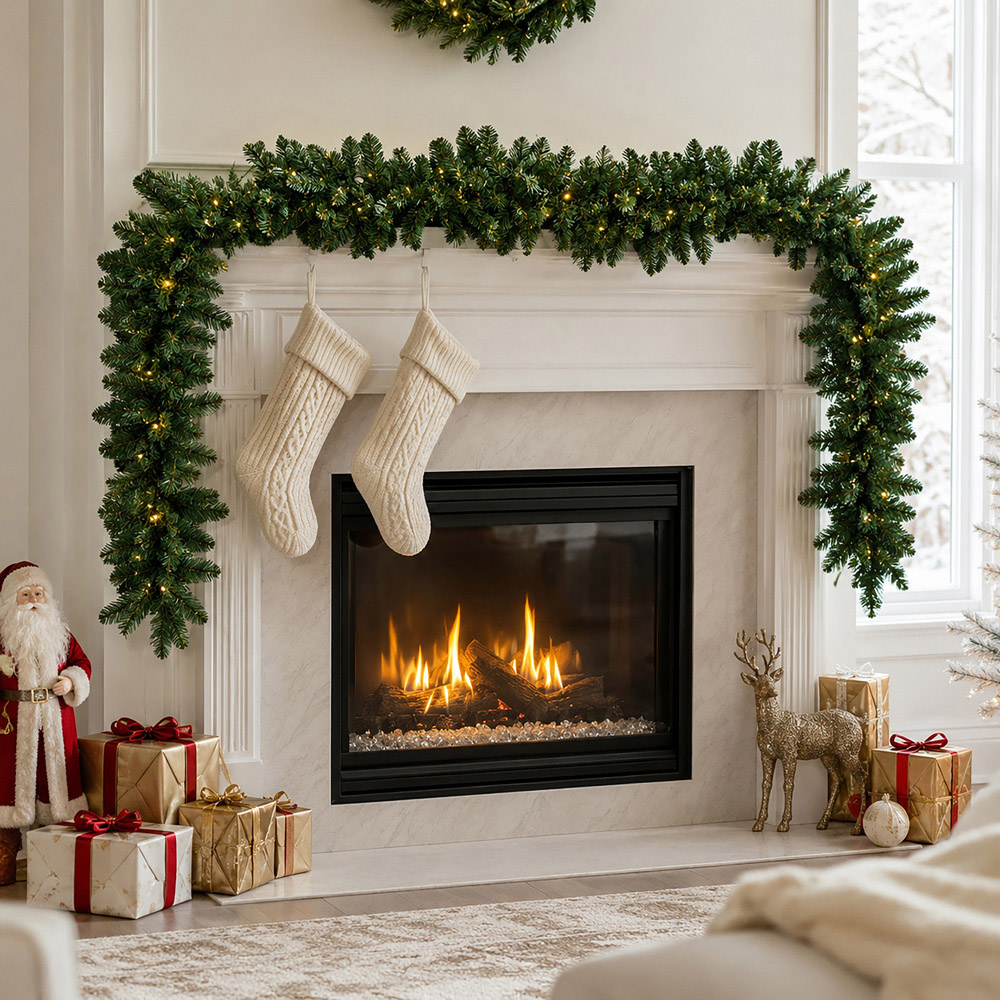 Abrihome 50 Warm White LED Artificial Christmas Garland with 240 Tips 270cm Image 3
