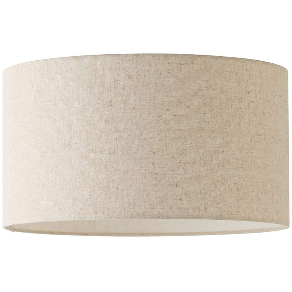 ValueLights Reni Large Cream Linen Drum Easy Fit Pendant Lamp Shade Image 1