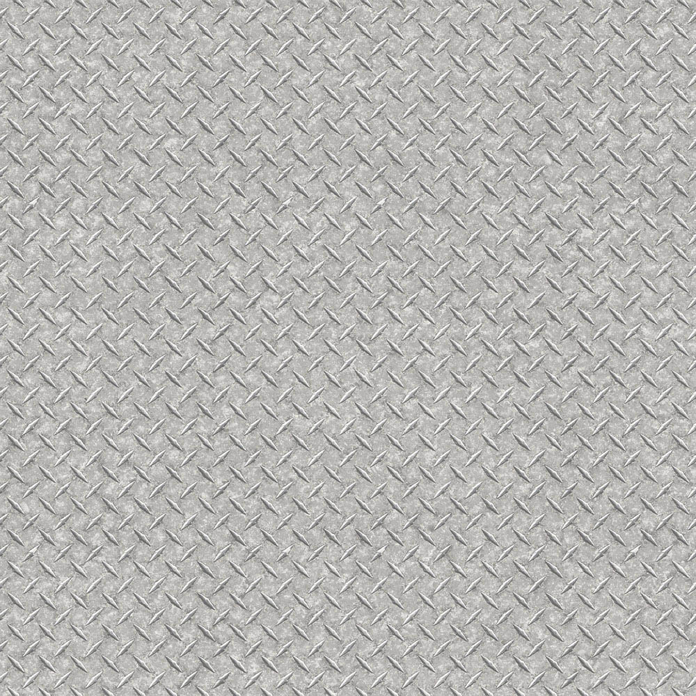 Galerie Nostalgie Diamond Plate Silver and Grey Wallpaper Image 1