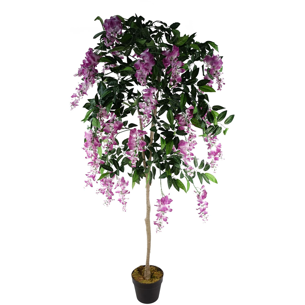 Leaf Light Pink Purple Wisteria Artificial Tree 150cm Image 1