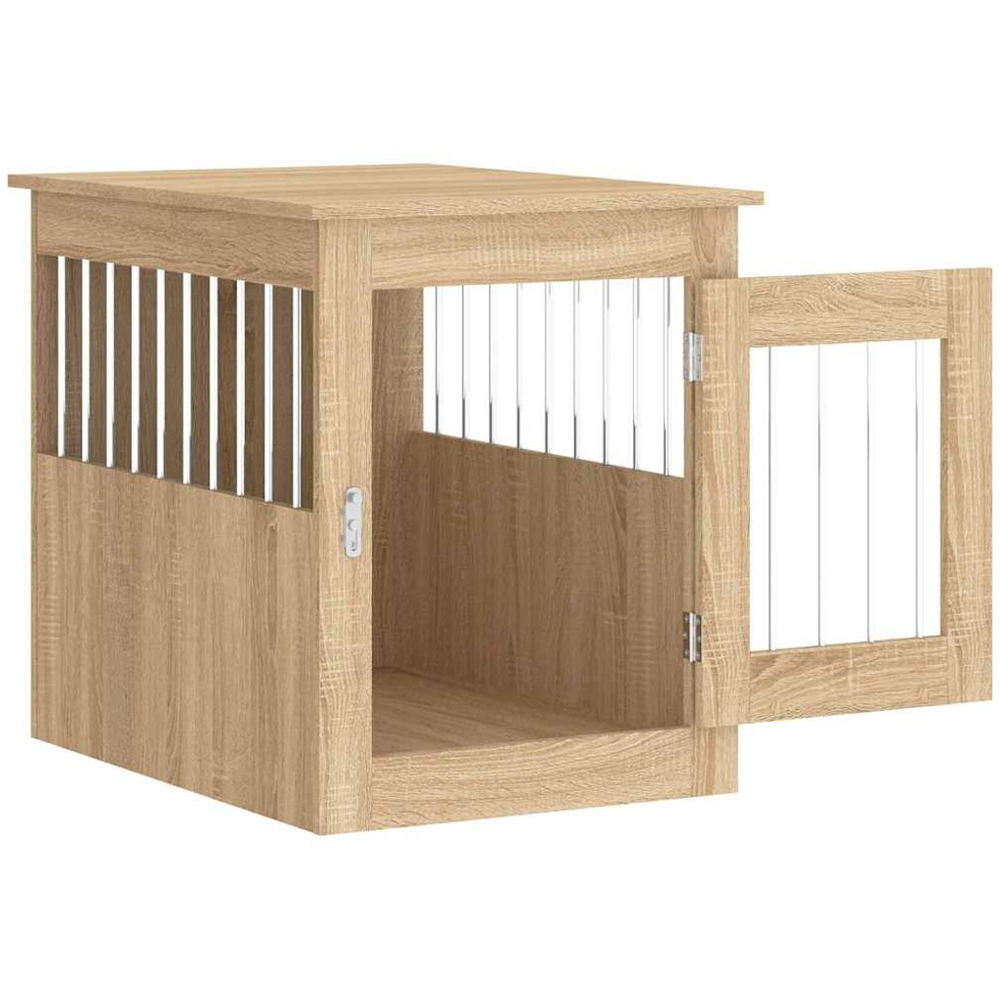 vidaXL Sonoma Oak Engineered Wood Dog Crate Furniture 68 x 55 x 80cm Image 6