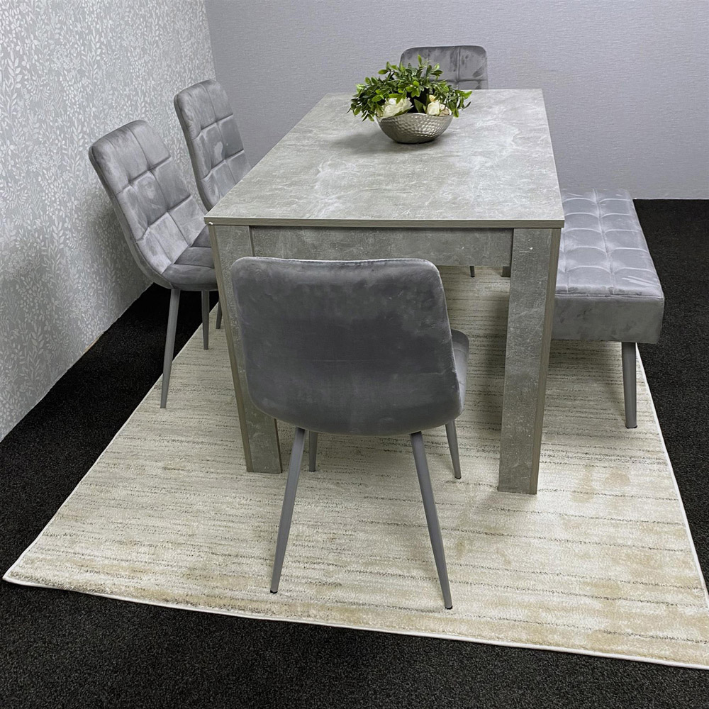 Kosy Koala 6 Seater Stone Dining Set Grey Image 5