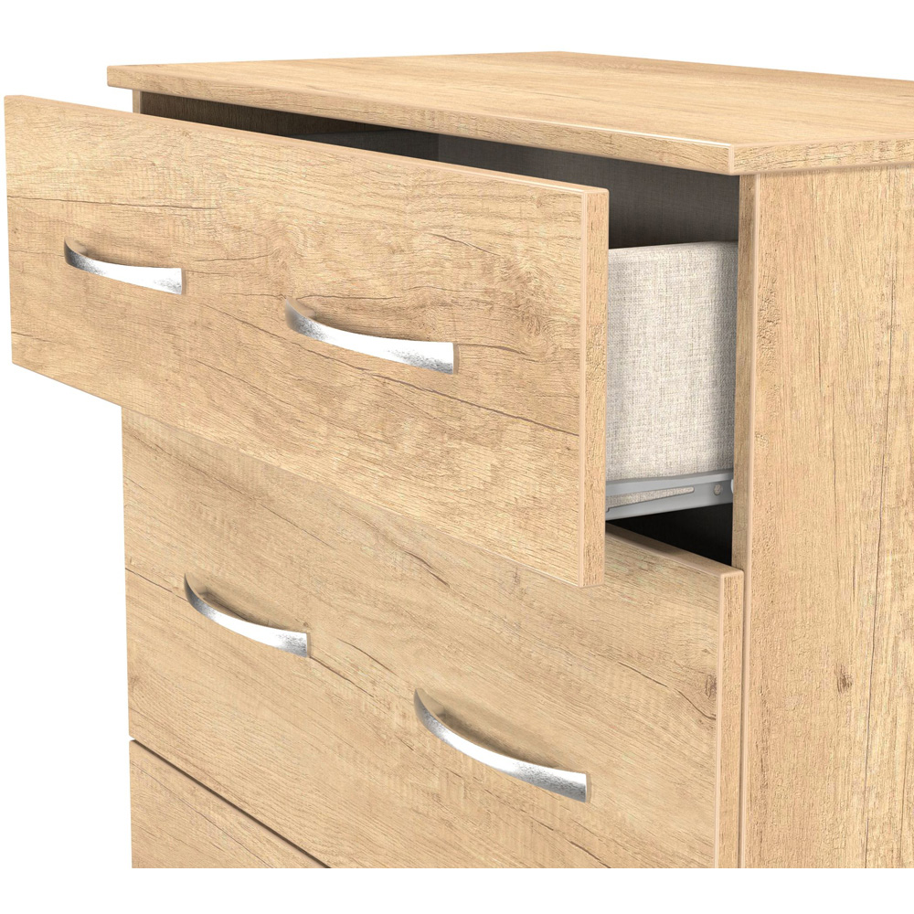 Crowndale Avon 3 Drawer Nebraska Oak Deep Chest of Drawers Ready Assembled Image 6