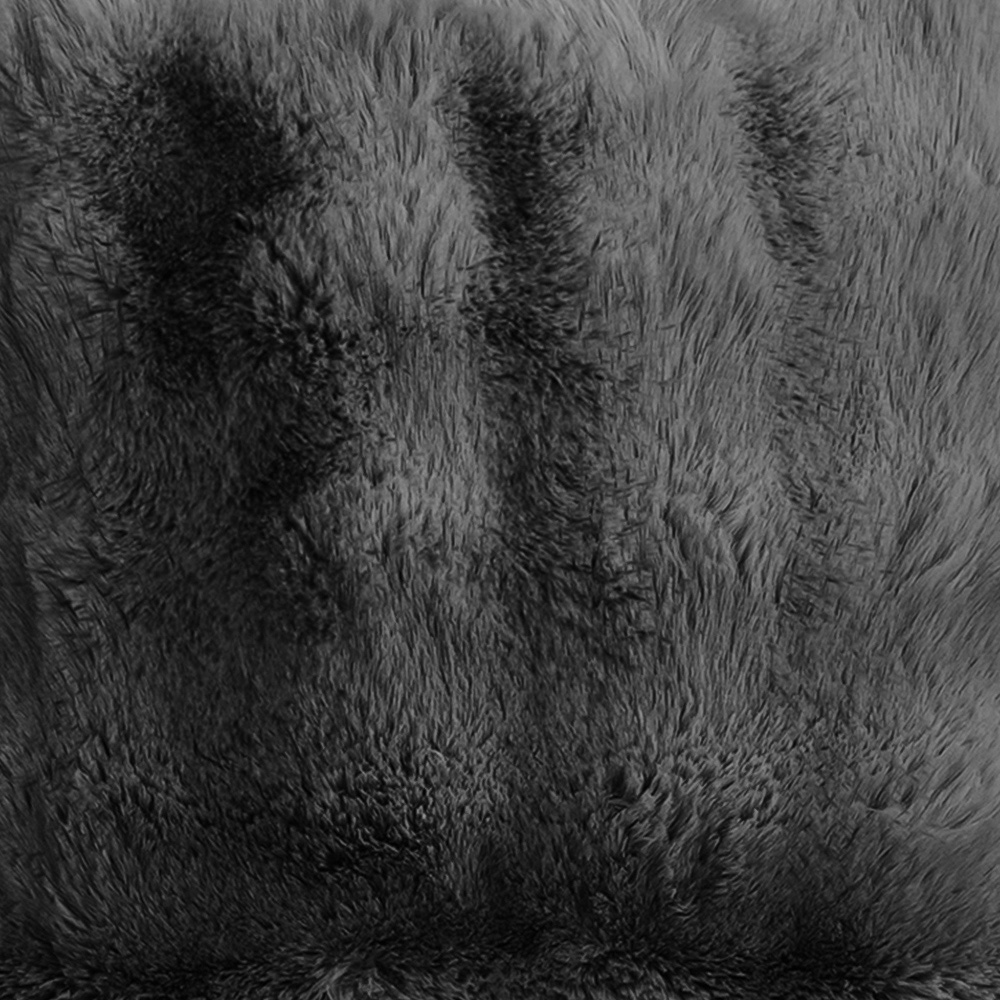 Sweet Dreams Alpine Charcoal Faux Fur Cushion 43 x 43cm Image 2