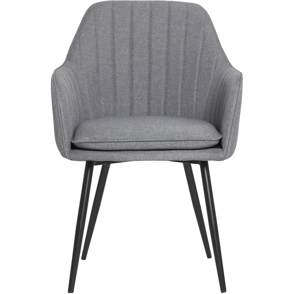 Muse Dark Grey Linen Accent Chair Image 2