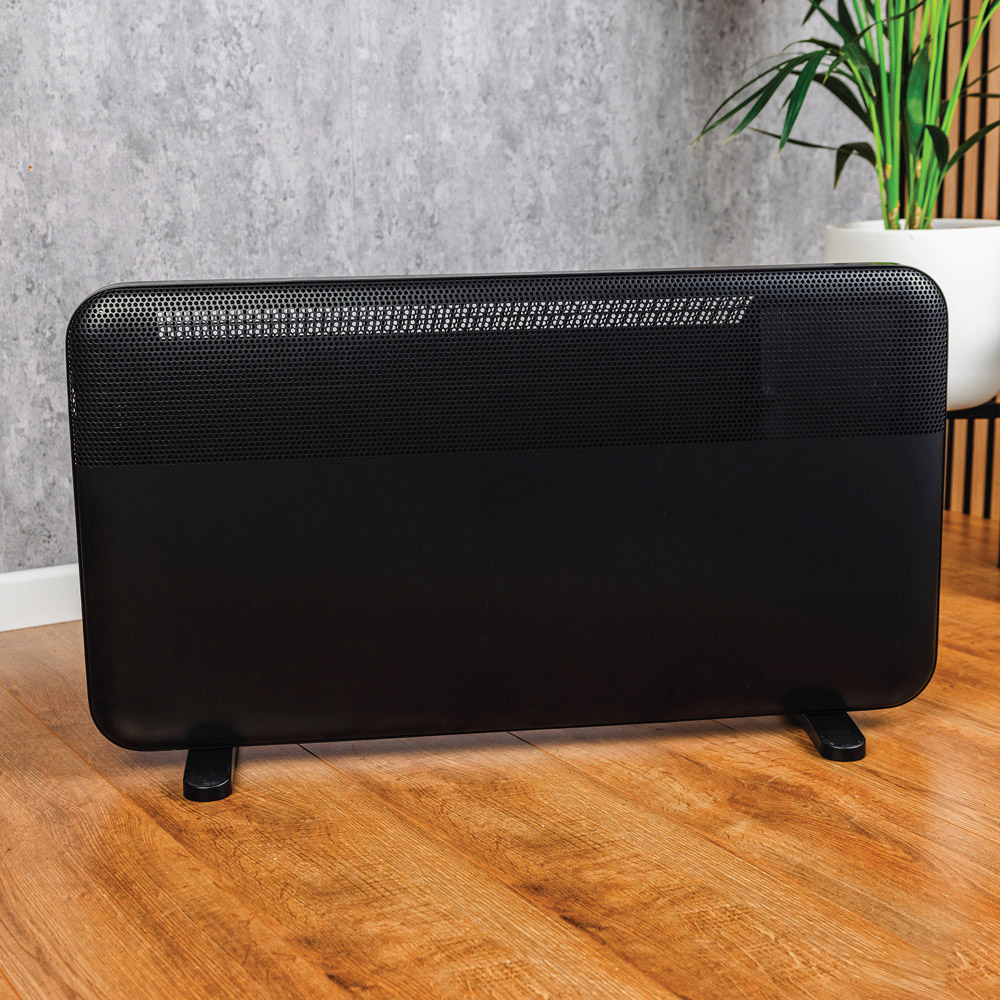 TCP Black Electric Panel Wall Mounted and Free Standing Heater 2000W Image 2