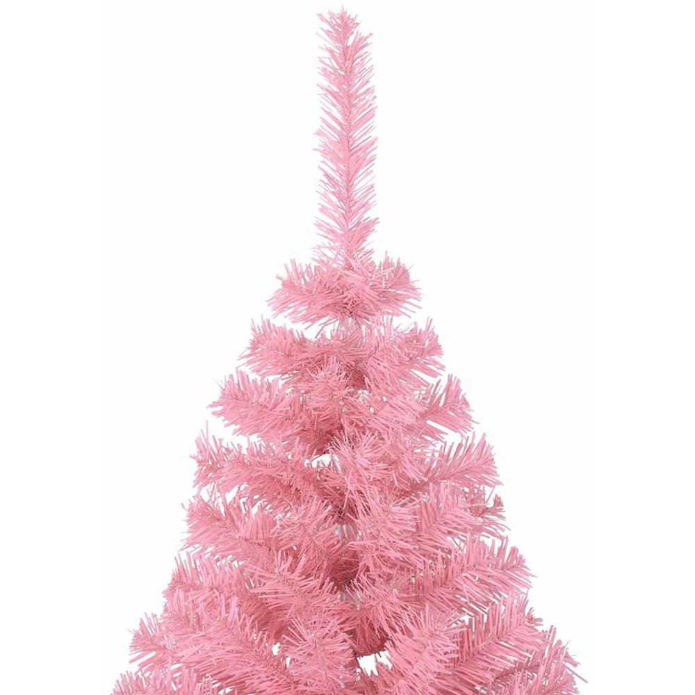vidaXL Pre-Lit Pink Artificial Christmas Tree 8ft Image 7