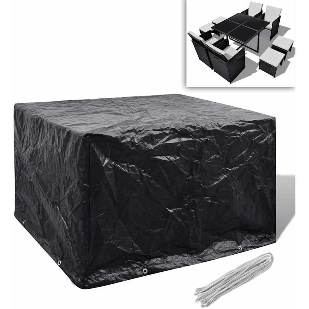 Walplus Black Garden Furniture Cover 113 x 113 x 73cm Image 5
